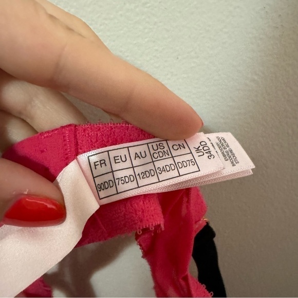 AGENT PROVOCATEUR Pink/Black Poppie bra 34DD - Picture 6 of 6